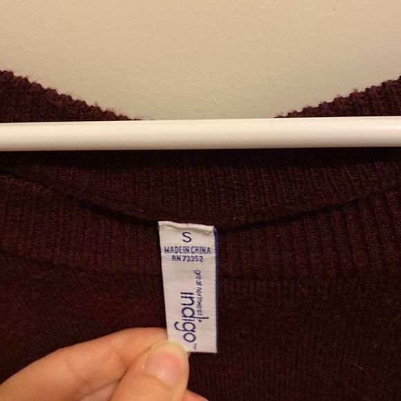 indigo burgundy colored sweater dress, size small - Picture 3 of 5